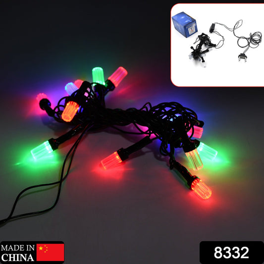 Close-up of the 3-meter multicolor LED string light for festival decoration.