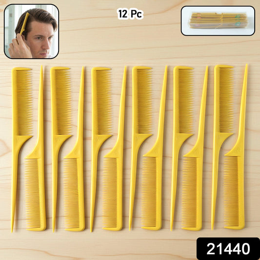 Salon use tail comb set for hair sectioning and styling