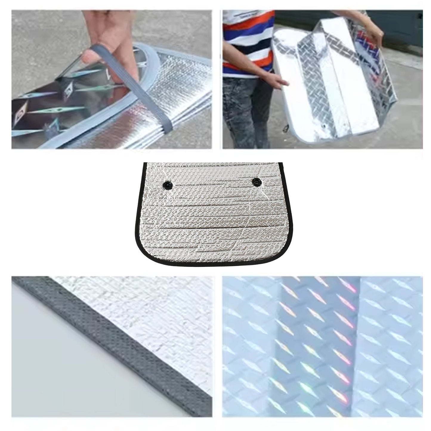 Car Windshield Sun Shade, Blocks UV Rays Sun Visor Protector, (107Ã45 Cm)