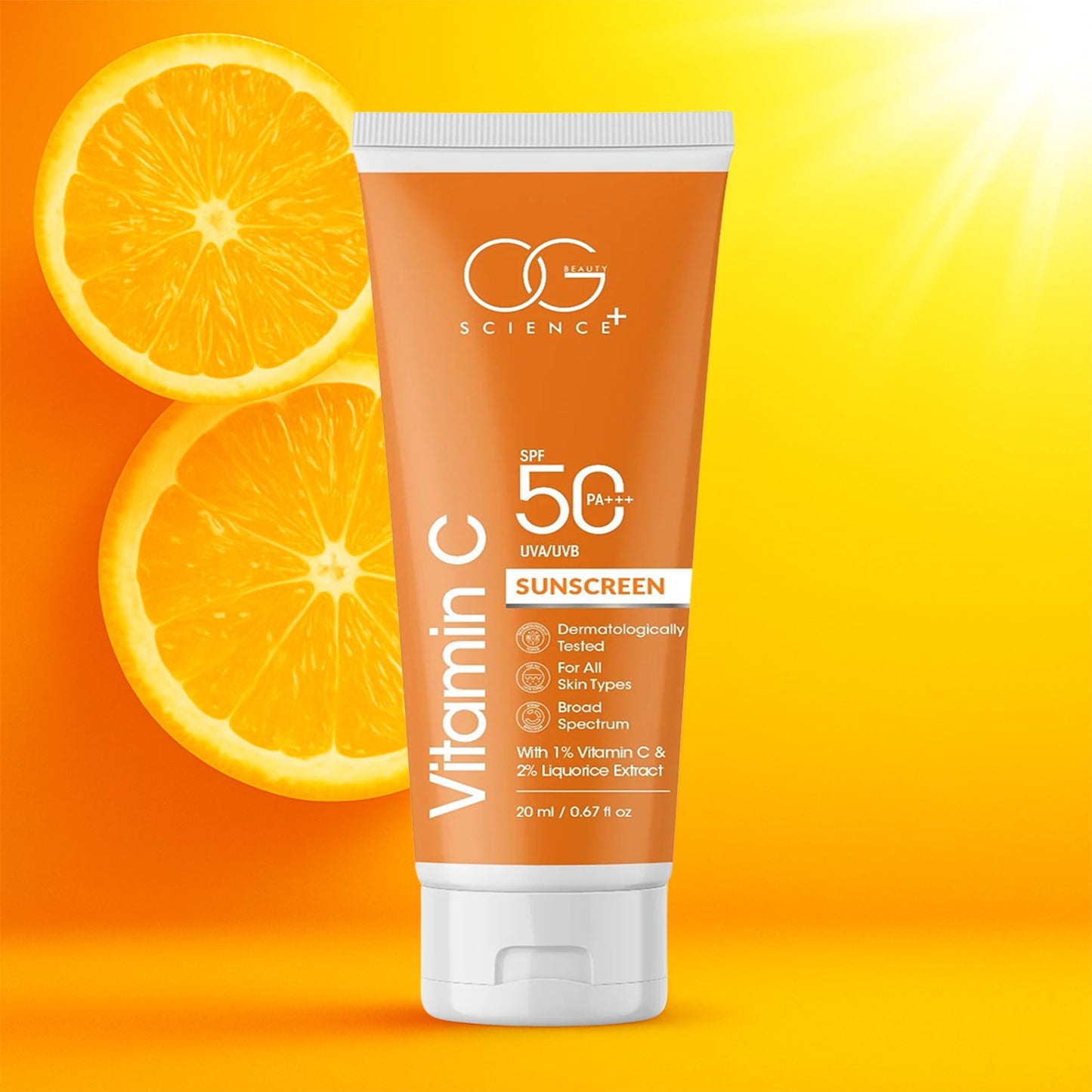 Vitamin C Sunscreen SPF 50 PA+++ tubeâ protective skin brightening cream