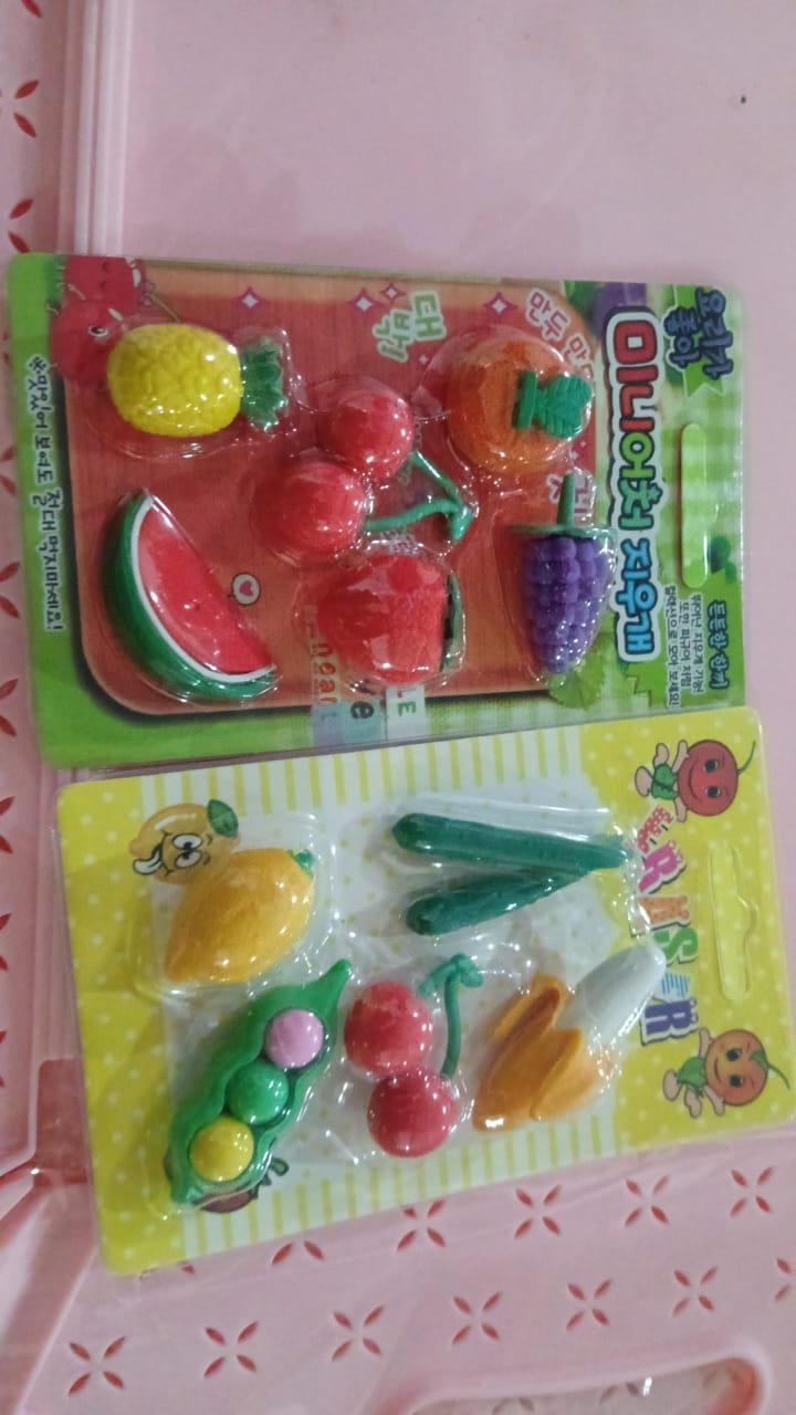 3D Mix Design Fancy & Colorful Erasers ? Novelty Set for Kids & School Prize (1 Set)