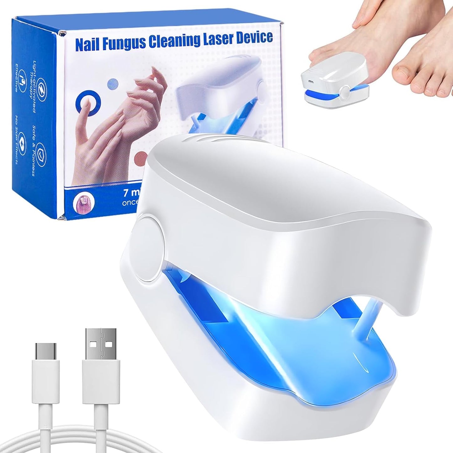 Rechargeable Nail Fungus Laser ? Anti-Fungal Device Toenails, Hands & Feet (Home Use)