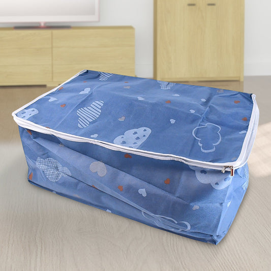  zipper storage cloth bag with large clear window for organizing clothes