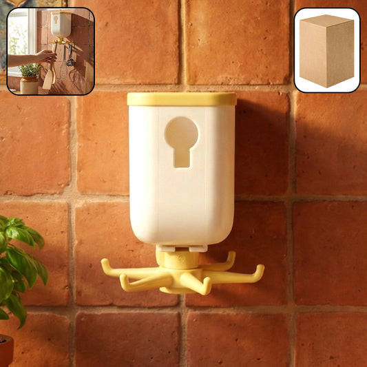 360Â° rotating sticky heavy duty wall hook firmly mounted on smooth surface