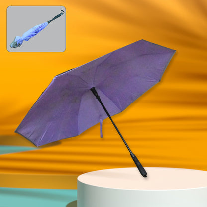 Windproof Compact Travel Umbrella ? Reverse Folding Design (1 Pc)