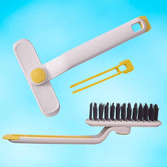 360Â° rotating floor cleaning brush with durable hard bristles