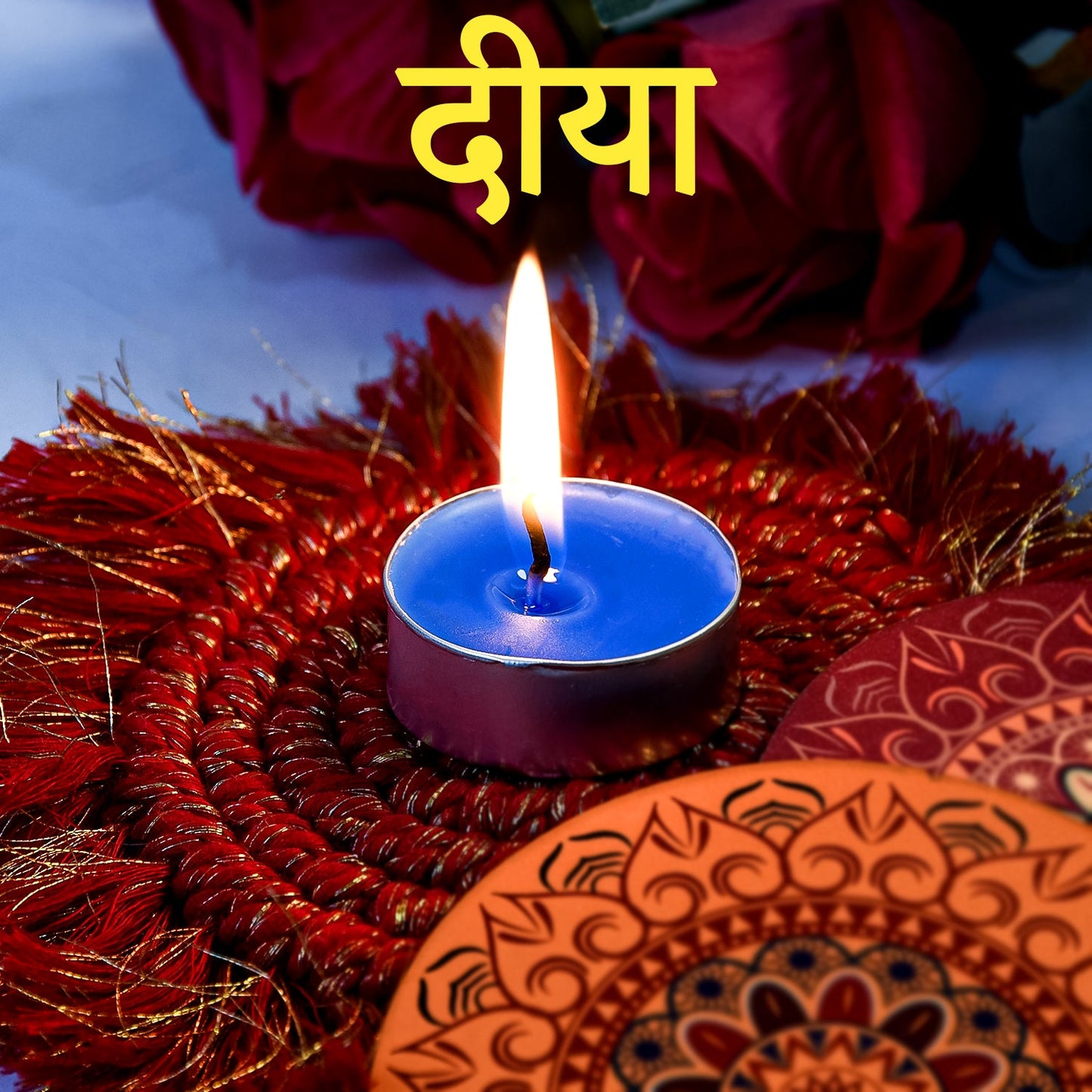 Tealight Diwali Candle ? Smokeless, Long-Burning, Mix Color (1 Pc)