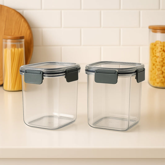 Apex Airtight Food Storage Containers set of 2 with Press Nâ Lock lids