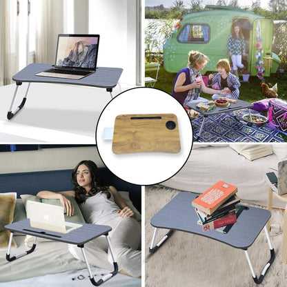 Multi-Purpose Laptop Desk (1 Pc / Mix Plain Design / 58Ã38 Cm)