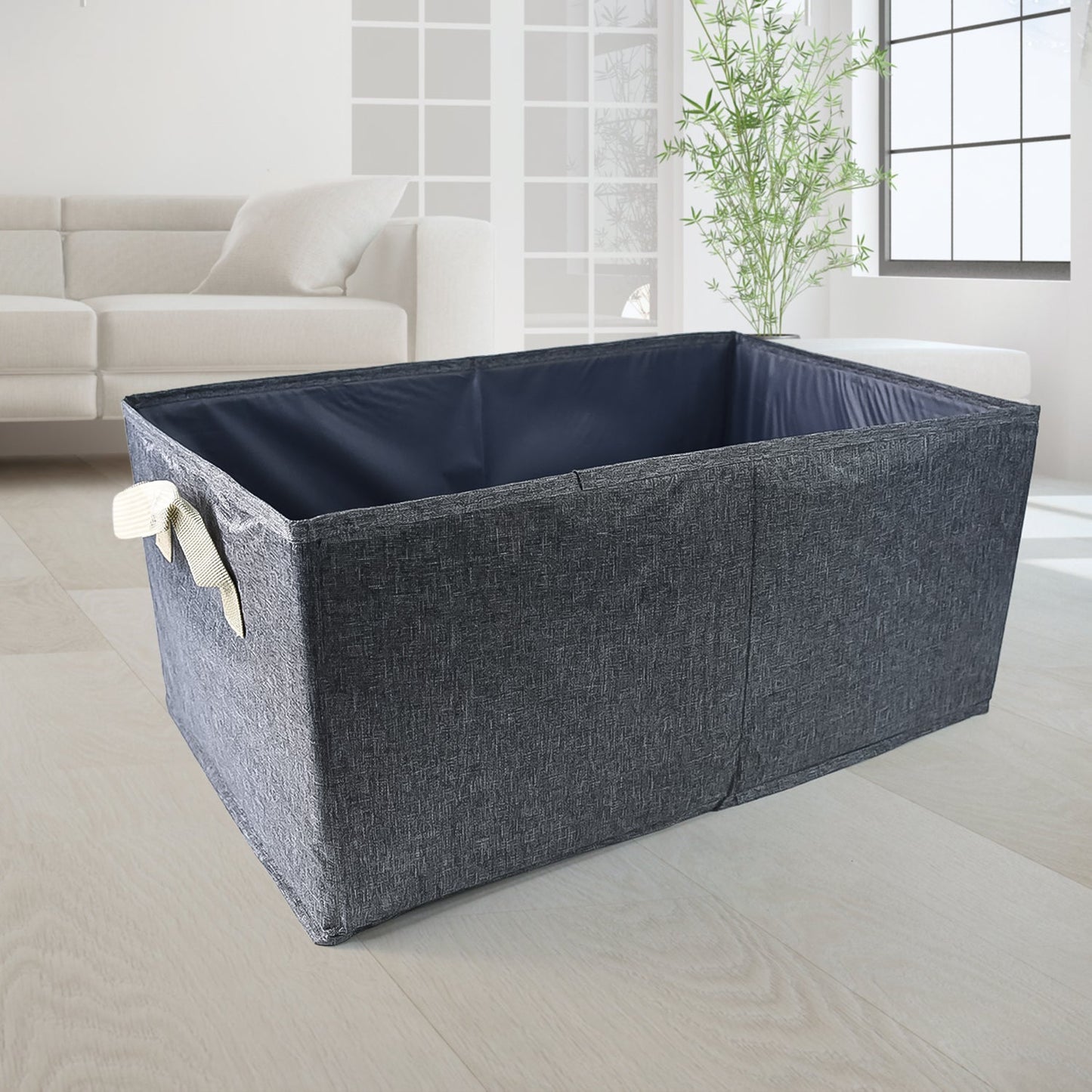 FOLDABLE CLOTH STORAGE BOX WITH HANDLES (47Ã28 CM)