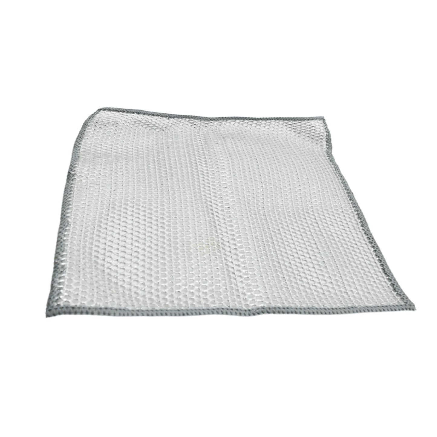 Double-Sided Microfiber Cloth & Stainless Steel Scrubber ? (1 Pc, 20x20 cm)