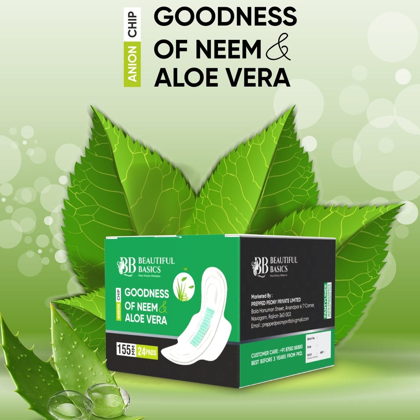 Sanitary Pantyliners with Neem & Aloe Vera ? Ultra Thin (24 Pcs)