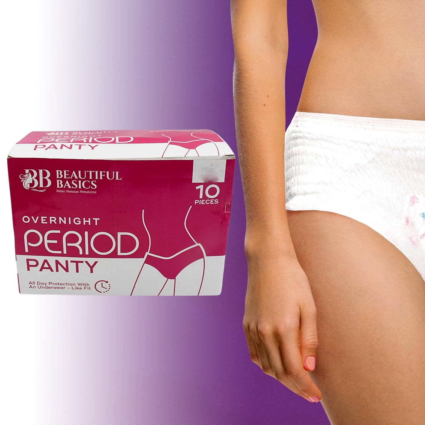 Women?s Emergency Travel Kit with Seamless Underwear Pantyliner  10 Pcs