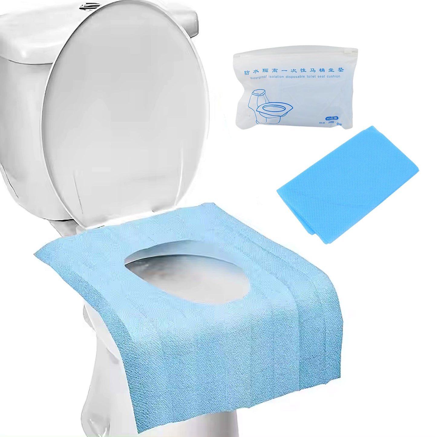 Disposable Toilet Seat Covers ? Waterproof Isolation Cushion (10 Pcs Set)