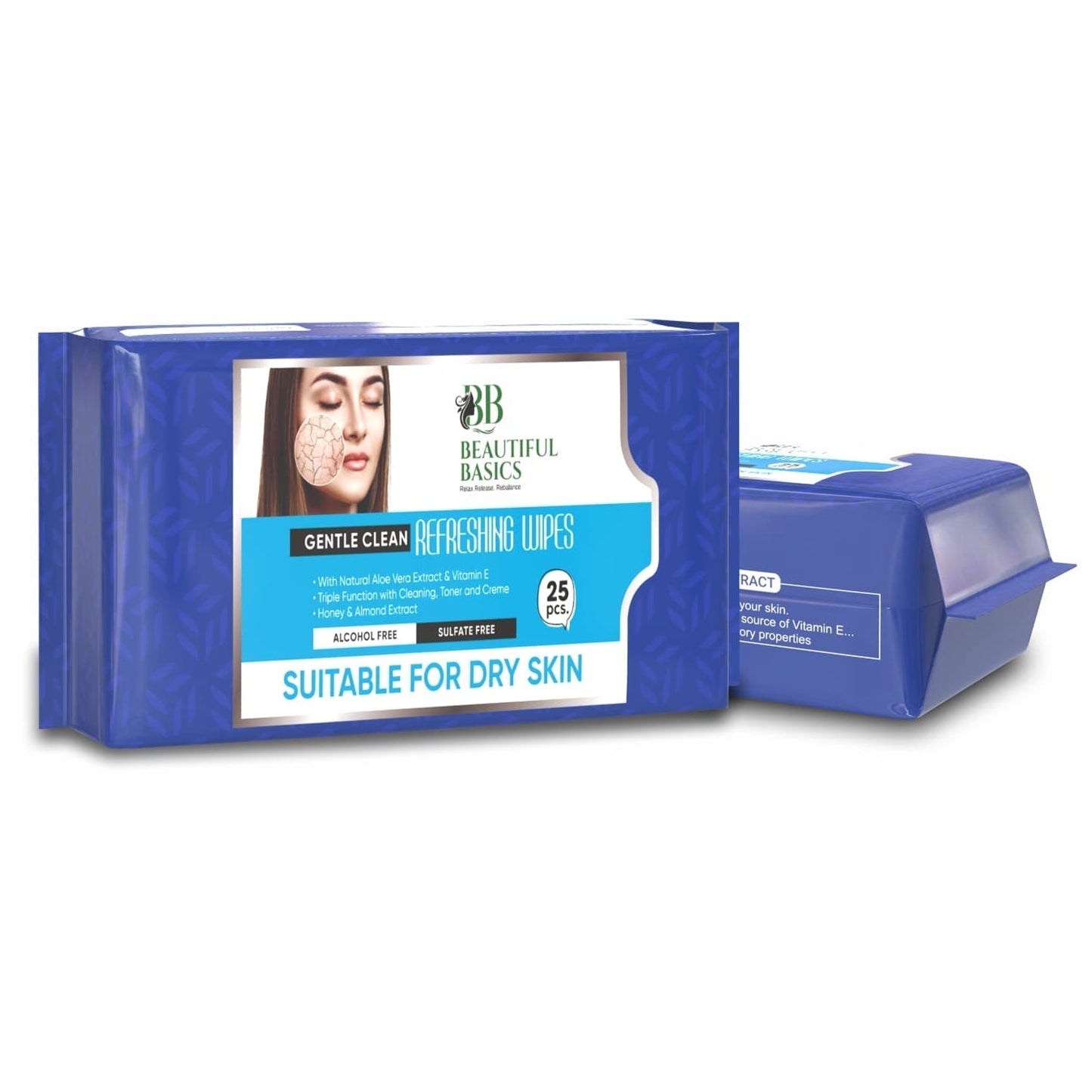 Refreshing Alcohol-Free Wet Wipes ? Facial & Body Wipes (25 Pc)