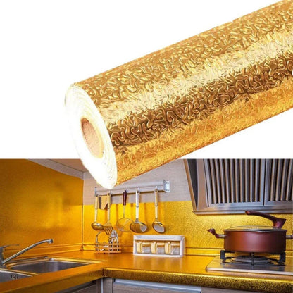 Oil-Proof Aluminum Foil Sticker ? Waterproof Self-Adhesive Kitchen Wallpaper