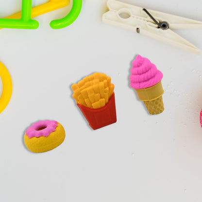 3D Food Fancy Colorful Erasers ? Cute Novelty Eraser Set for Kids (1 Set)