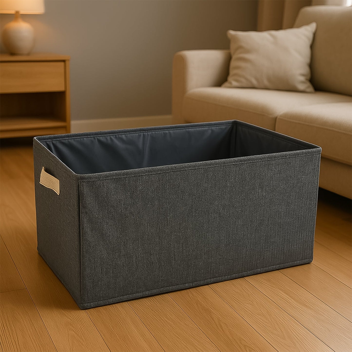 FOLDABLE CLOTH STORAGE BOX WITH HANDLES (47Ã28 CM)