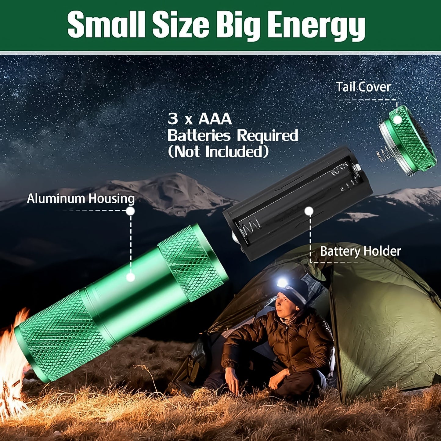 Mini Pocket Torch with 9 LED Bulbs ? Super Bright Flashlight