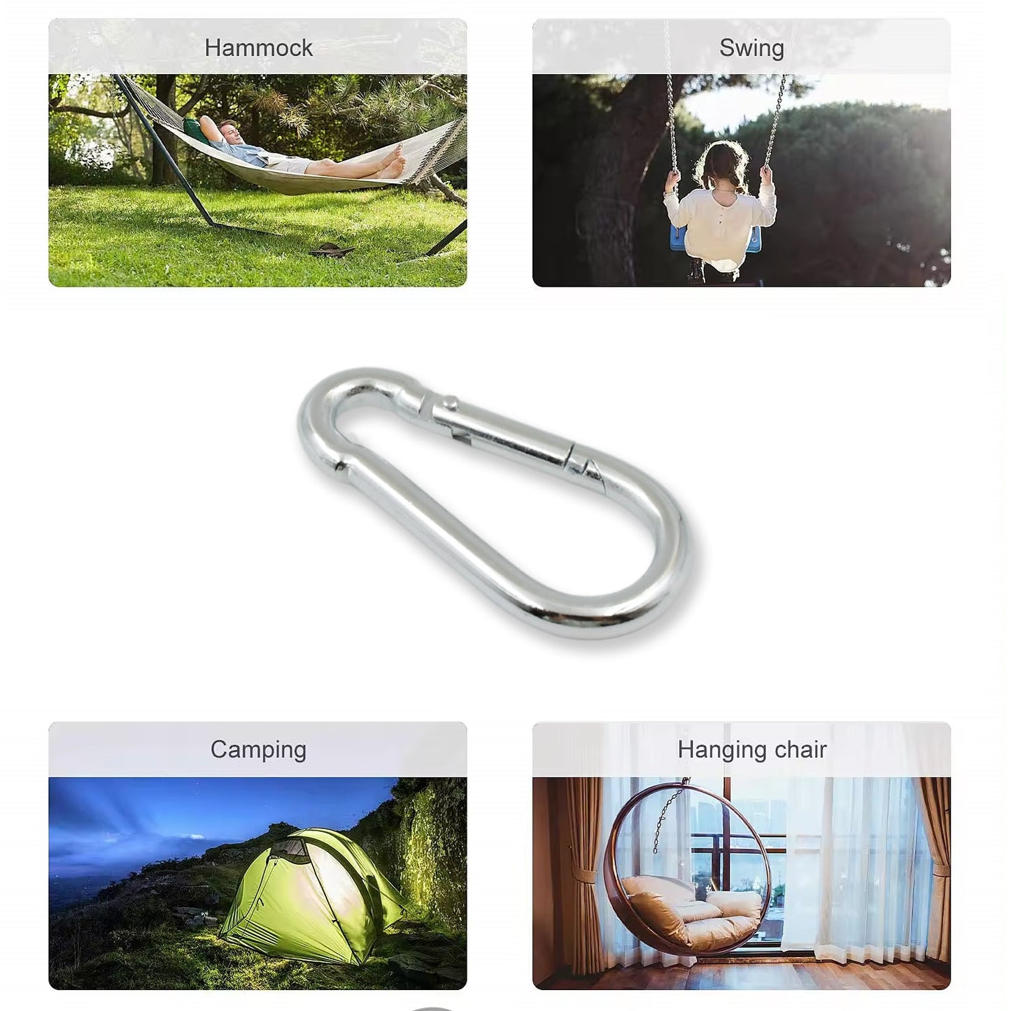 Stainless Steel Snap Hook (8Ã80 MM / 1 Pc)