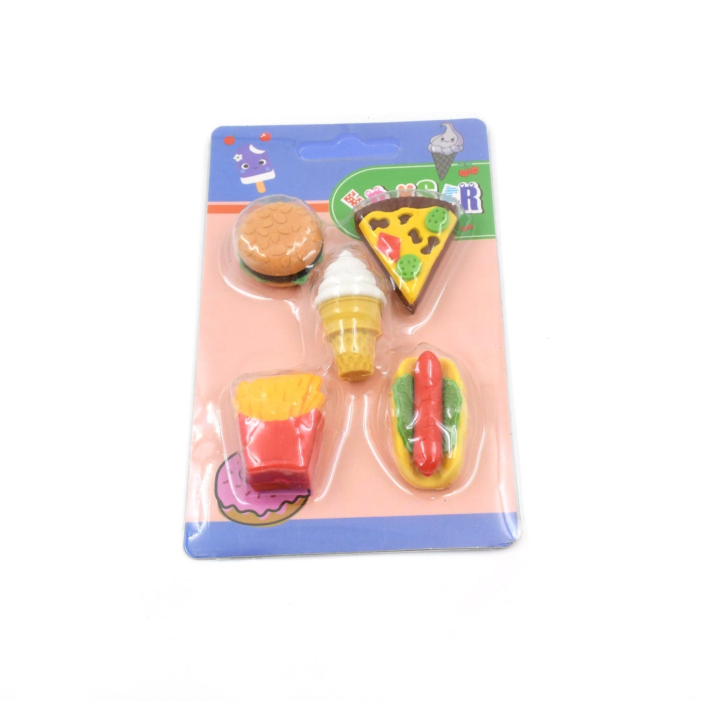 3D Food Fancy Colorful Erasers ? Cute Novelty Eraser Set for Kids (1 Set)
