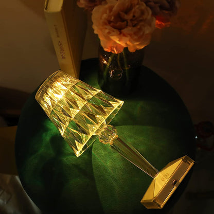 Crystal Diamond LED Table Lamp with 16 Colors ? Bedroom Decor