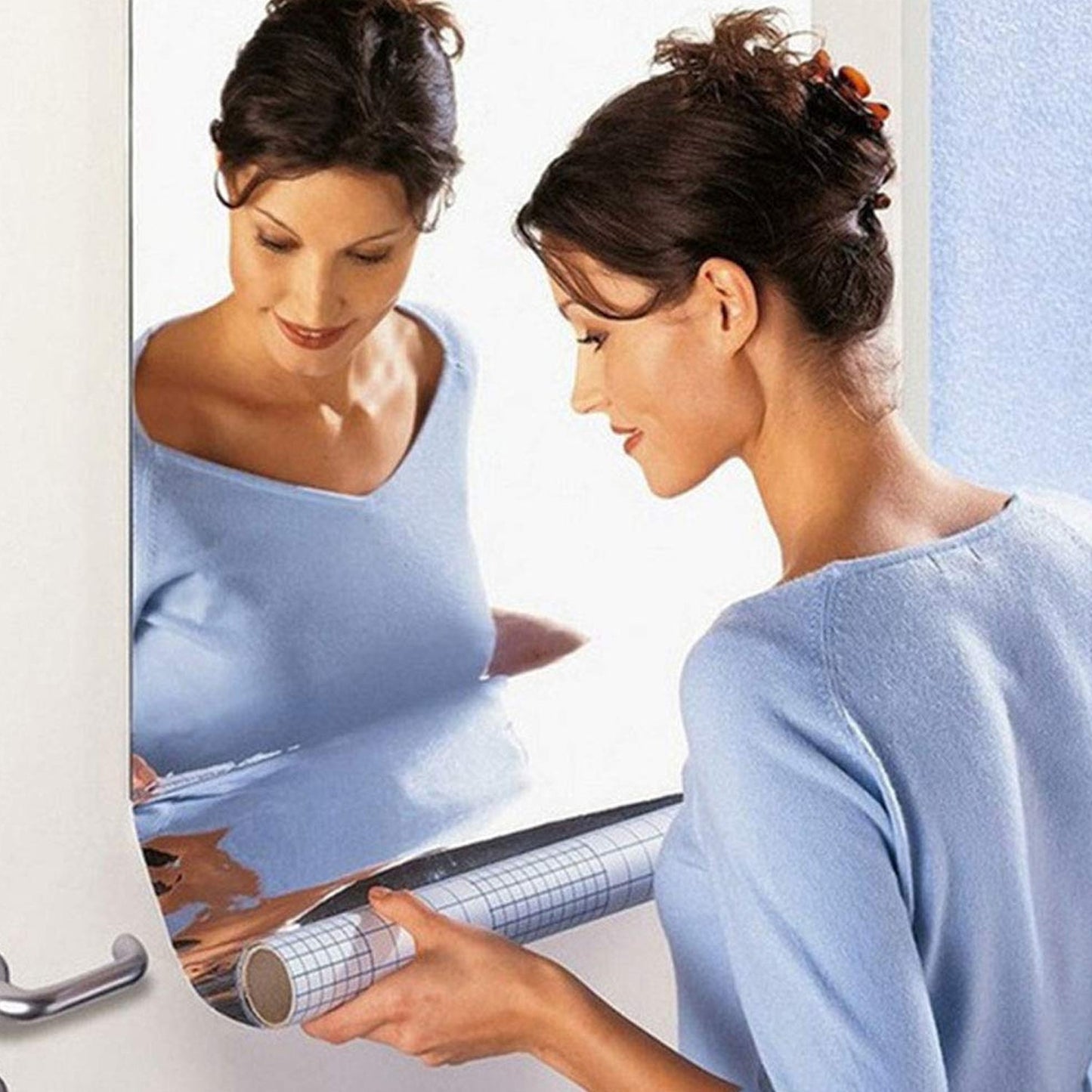 3D Mirror Wall Stickers Decorative Mirror Paper for Home, Living Room  (100Ã50 Cm )