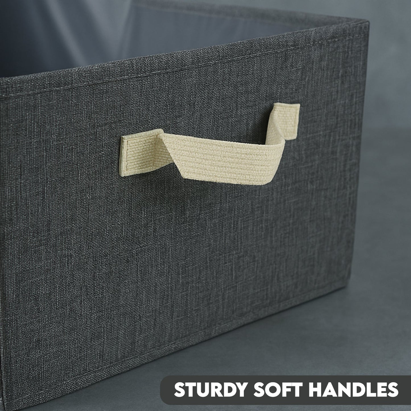 FOLDABLE CLOTH STORAGE BOX WITH HANDLES (47Ã28 CM)