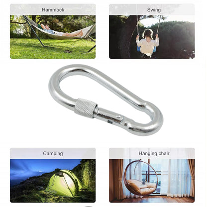 Snap Hook with Screw Stainless Steel Heavy Duty Carabiner Clip (10Ã100 MM / 1 Pc)