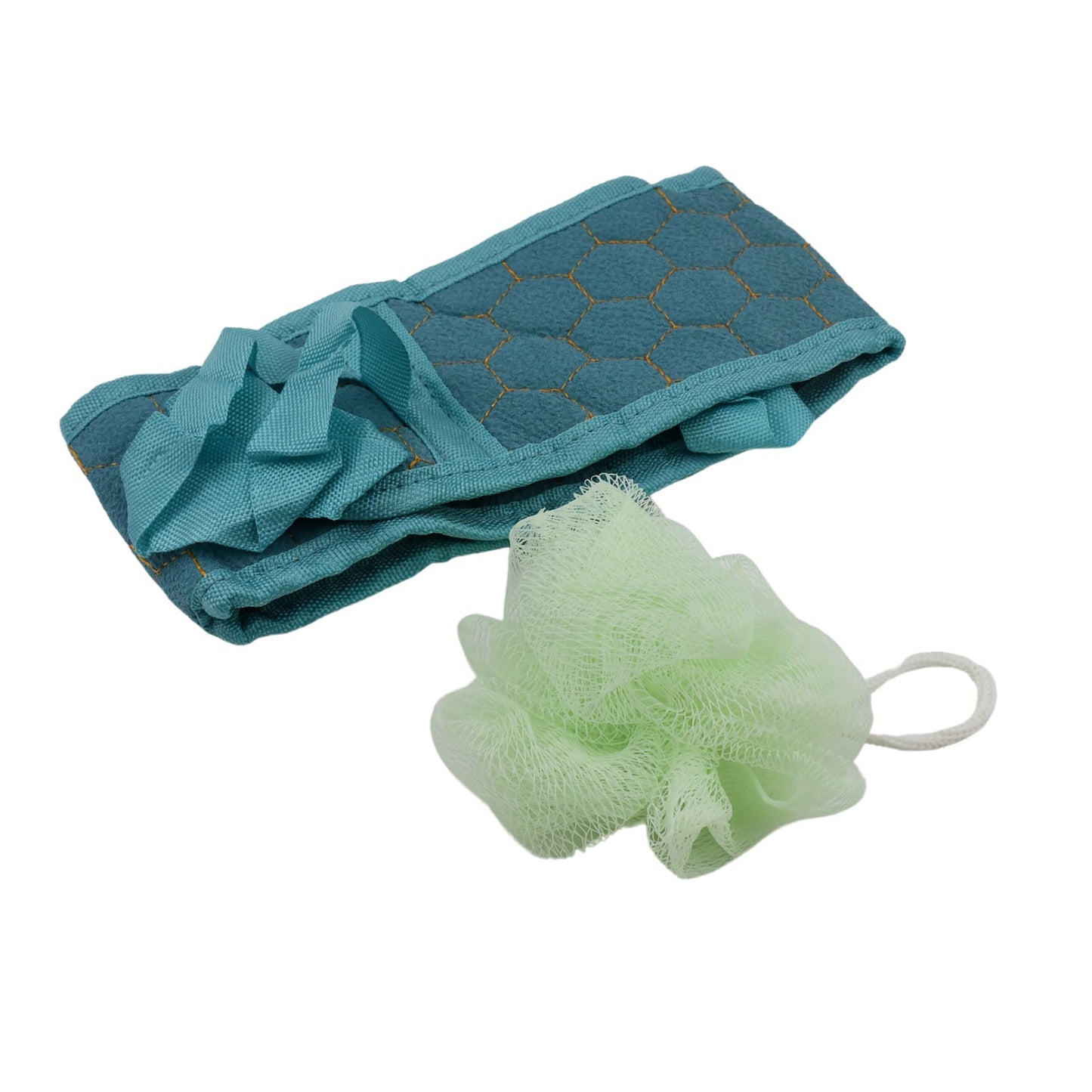 Bath Shower Scrubber Set ? Dual-Sided Loofah Sponge & Bath Brush Deep Clean (2 Pcs)