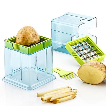 2-in-1 Potato Chipper & Slicer ? French Fries Maker with Two-Blade Cutter (1 Pc)