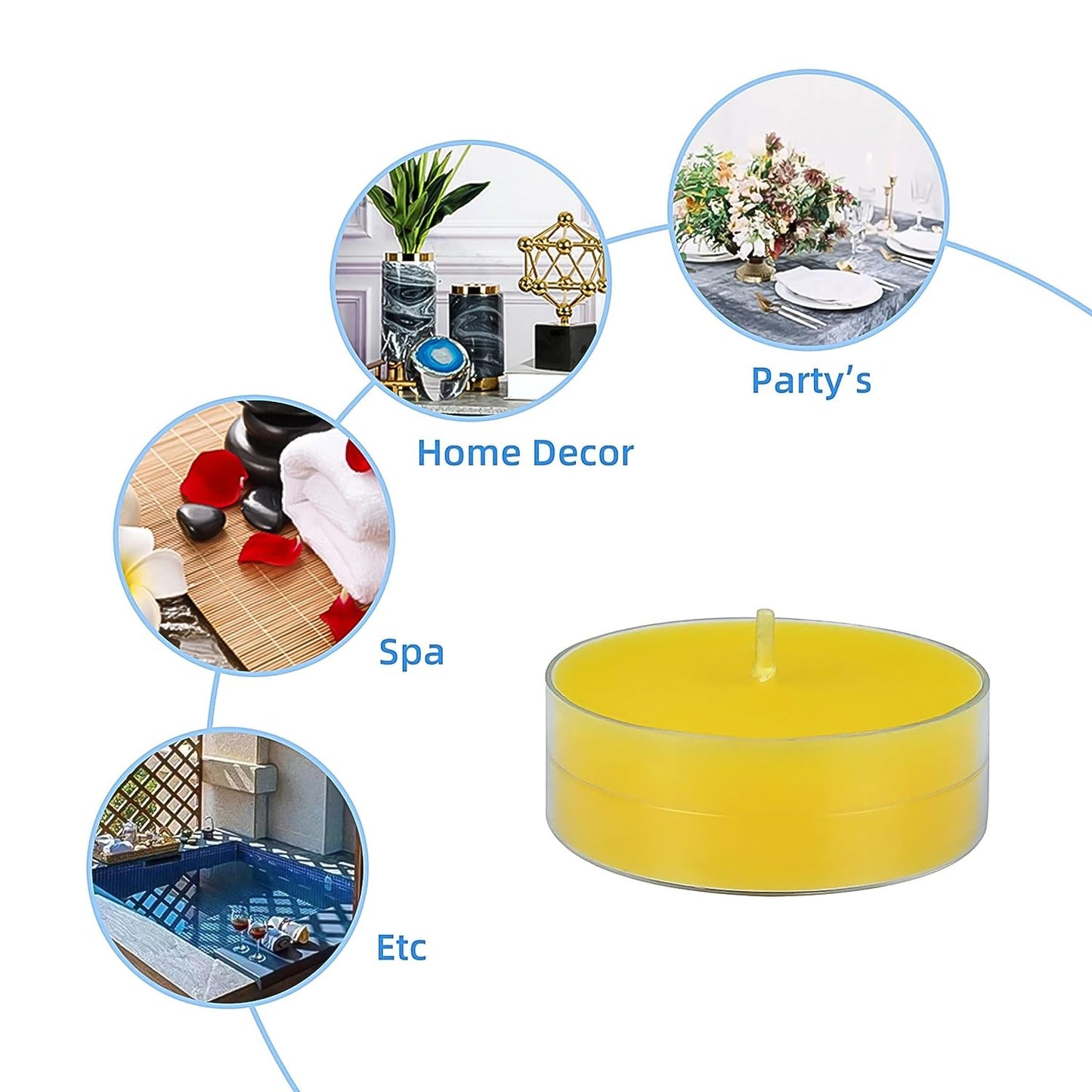 Tealight Diwali Candle ? Smokeless, Long-Burning, Mix Color (1 Pc)