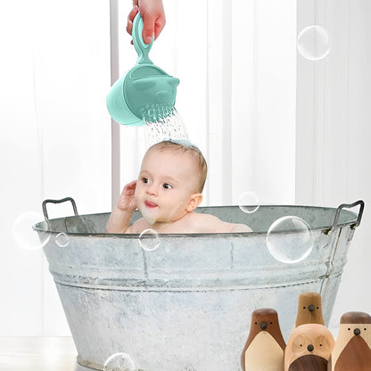 Baby Shampoo Shower Cup ? Safe Soft Bath Tumbler for Kids? Hair Washing