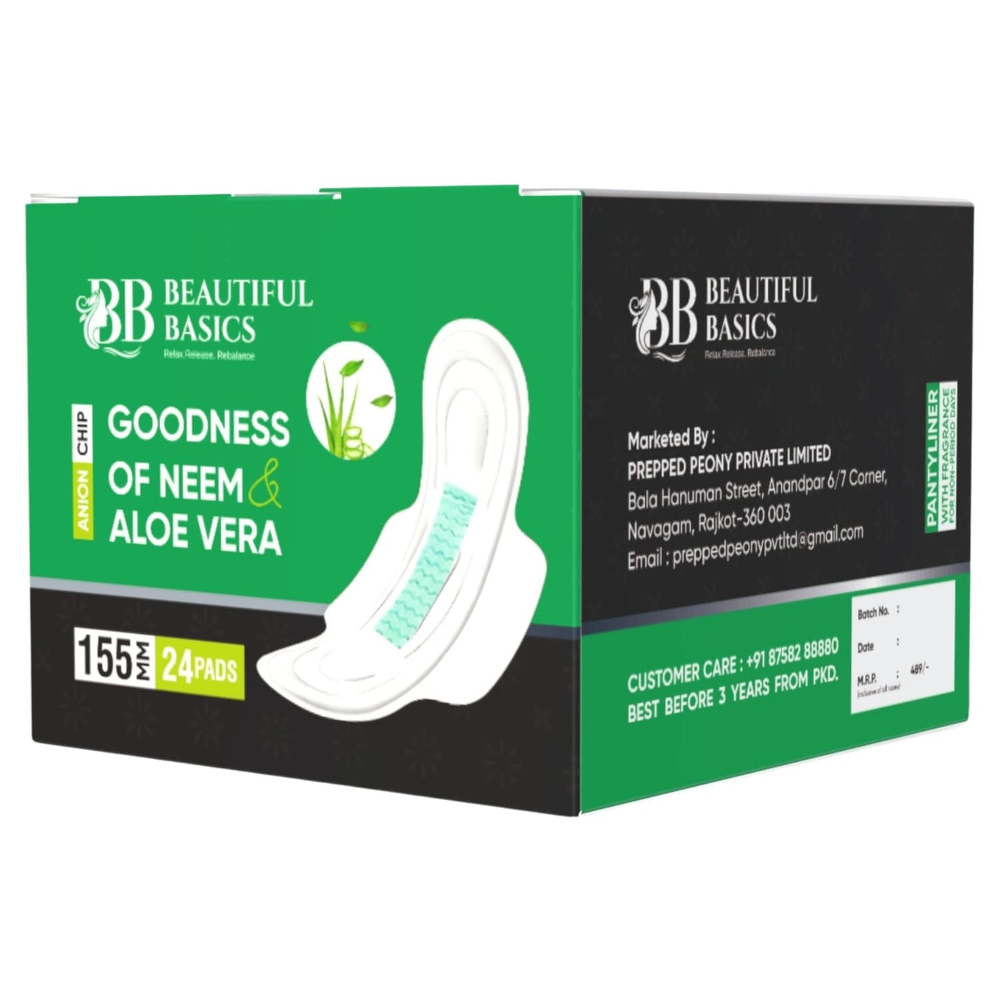 Sanitary Pantyliners with Neem & Aloe Vera ? Ultra Thin (24 Pcs)