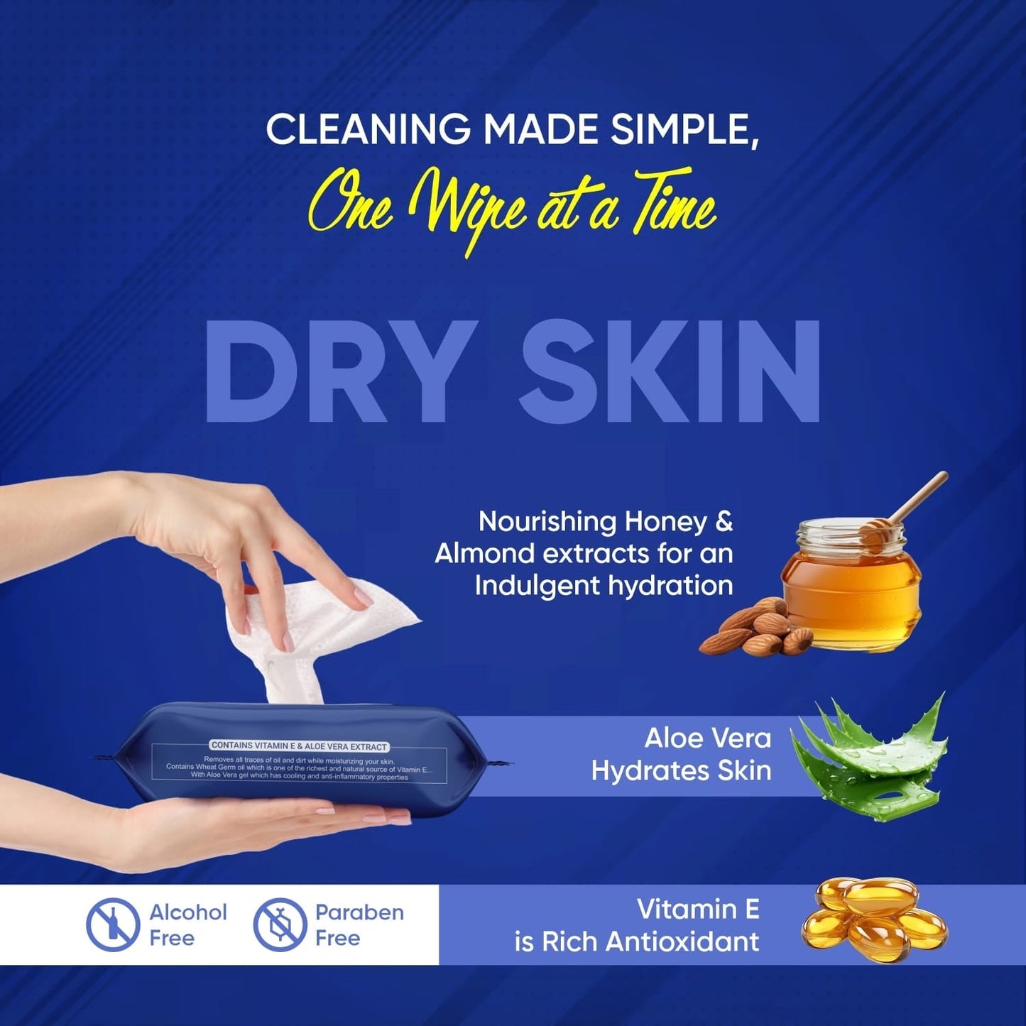 Refreshing Alcohol-Free Wet Wipes ? Facial & Body Wipes (25 Pc)