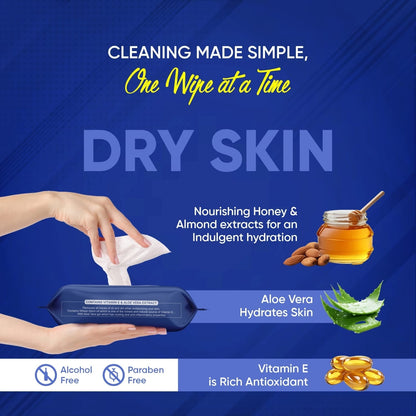 Refreshing Alcohol-Free Wet Wipes ? Facial & Body Wipes (25 Pc)