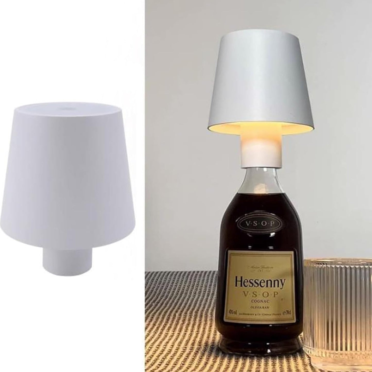USB Rechargeable LED Bottle Lamp ? 3-Color Dimmable Wireless Table Light (1 Pc)