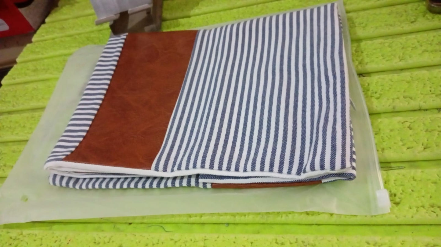 Pillow Covers, leather & cotton Cushion Covers (16 Ã 16 Inch / 1 Pair / 2 Pc)