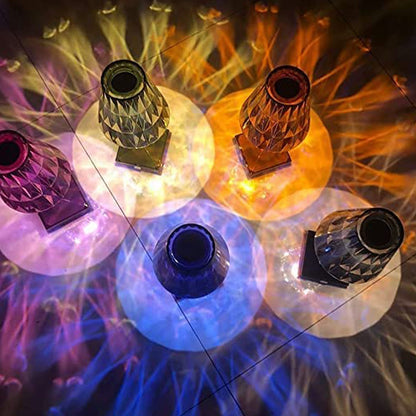 Crystal Diamond LED Table Lamp with 16 Colors ? Bedroom Decor