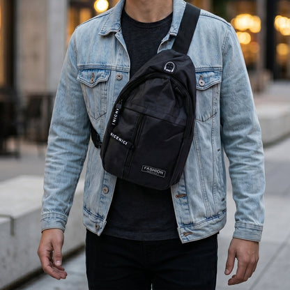 Waterproof Waist Bag ? Shoulder Crossbody Bag with USB Charging Slot
