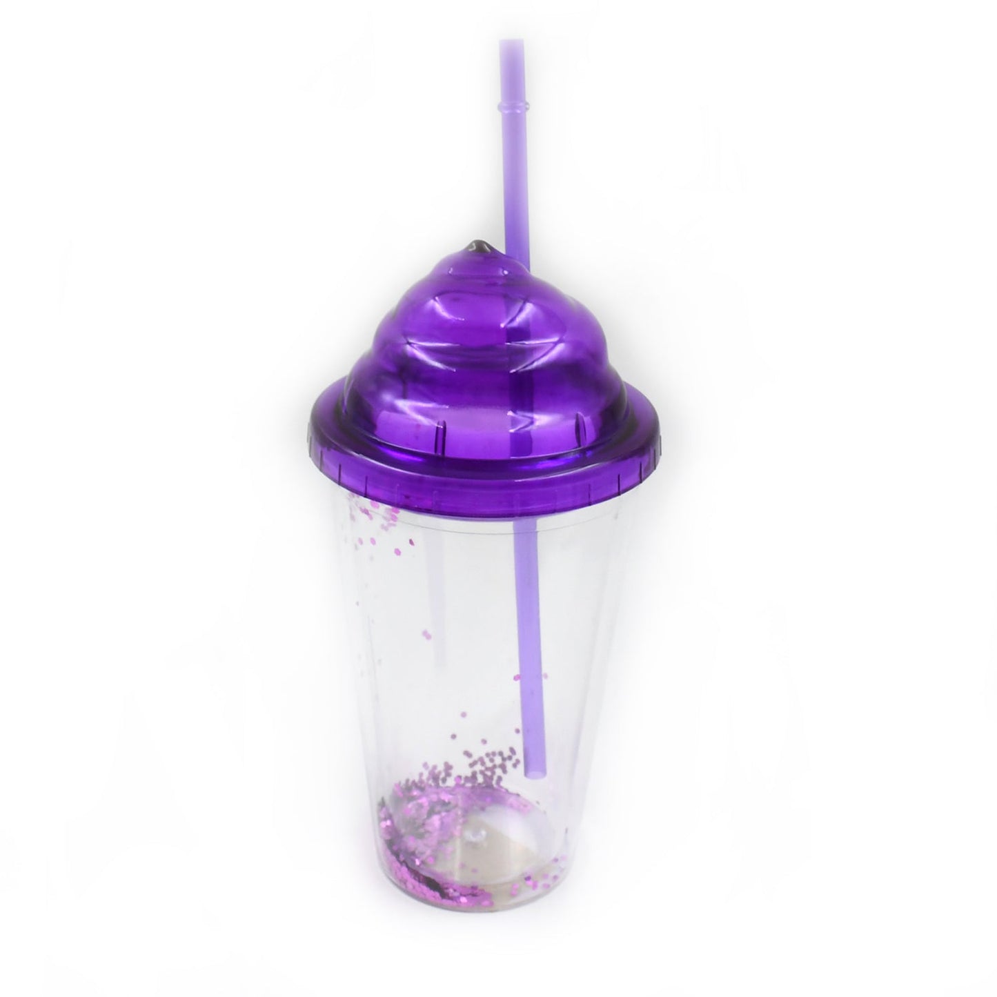 Creative Plastic Cold Drink Cup with Lid & Straw ? Tumbler (Mix Color)