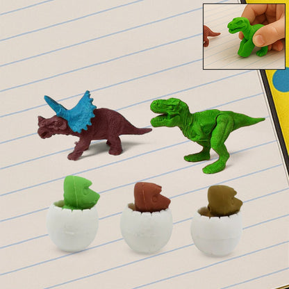 Dinosaur & Egg Shaped 3D Puzzle Erasers ? Fun Mini Erasers for Kids (5 Pcs Set)