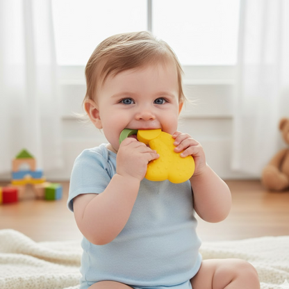 Baby Silicone Teether (1 Pc): Food Grade, Non-Toxic, Teething Relief (3 Months)