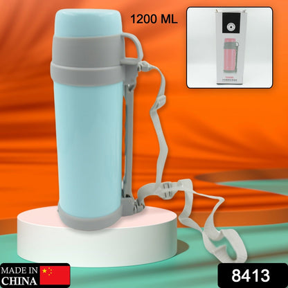 Stainless Steel Vacuum Bottle ? 1200 ML Double-Wall Insulated Travel Bottle