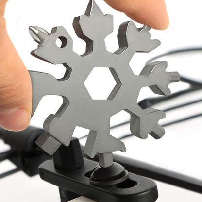 Durable 18-in-1 Snowflake Multi-Tool ? Bottle Opener & Screwdriver Wrench Kit