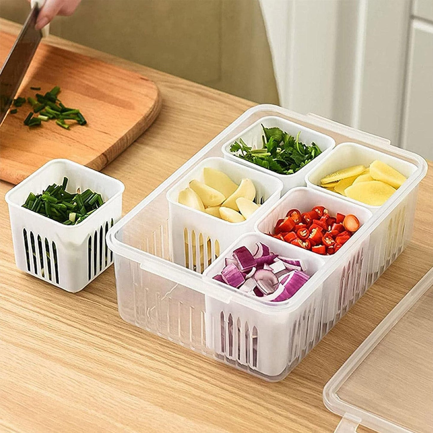 Fridge Storage Box ? Freezer Vegetable & Meat Organizer Drawer
