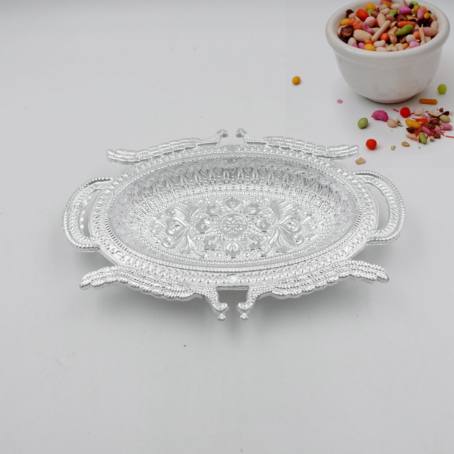 Decorative Mukhwas Serving Tray ? Fancy Dry Fruit & Candy Serving Plate