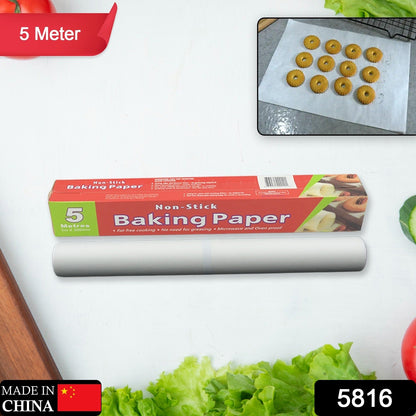 Non-Stick Parchment Paper ? Easy Cleanup for Baking & Cooking (5 Mtr)