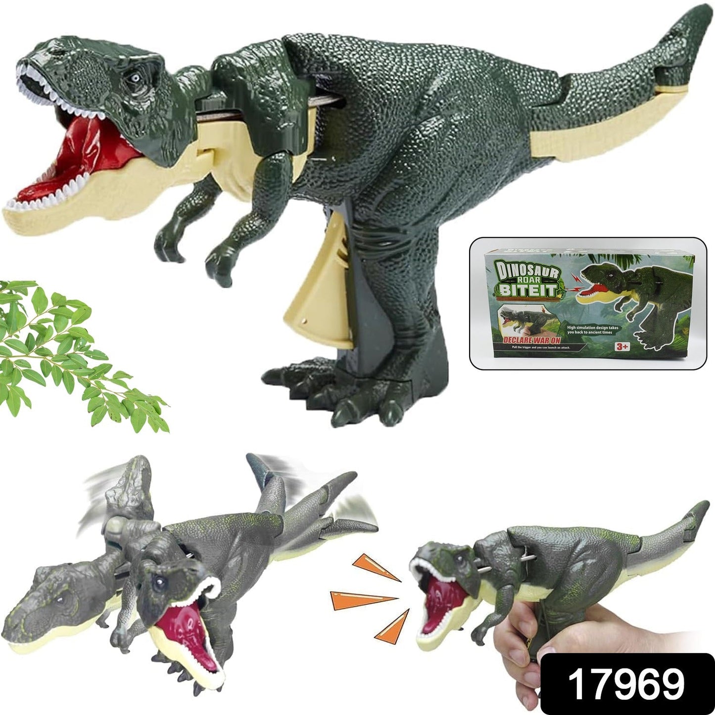 Dinosaur Roaring Toys Trigger Model with Sound Lighting Moving 3 Years 1 Pc