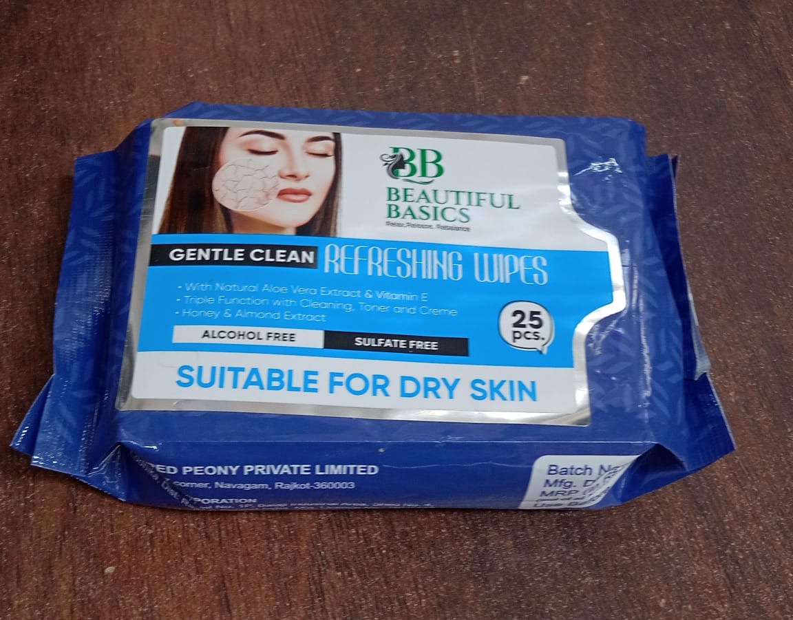 Refreshing Alcohol-Free Wet Wipes ? Facial & Body Wipes (25 Pc)